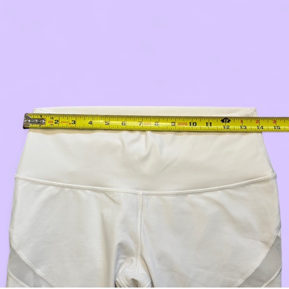 Lululemon Rejuvenate Tight 25” White Mesh Panel Leggings Size 10 - Picture 6 of 6